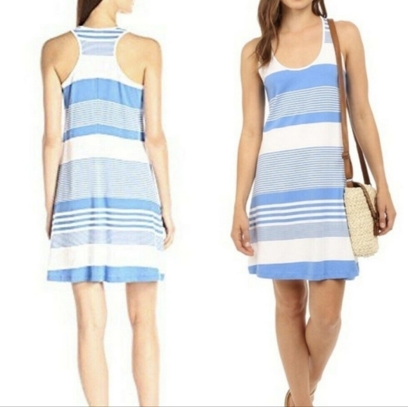 Lilly Pulitzer Blue White Striped Every Back Shirt Dress - Picture 3 of 13